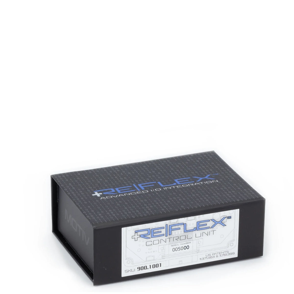 Detailed top-down shot of the ReFlex+ Control Unit emphasizing connector interfaces.