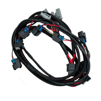 Detailed view of the ReFlex Main Injector Harness showing multiple sensor connectors and wiring components.
