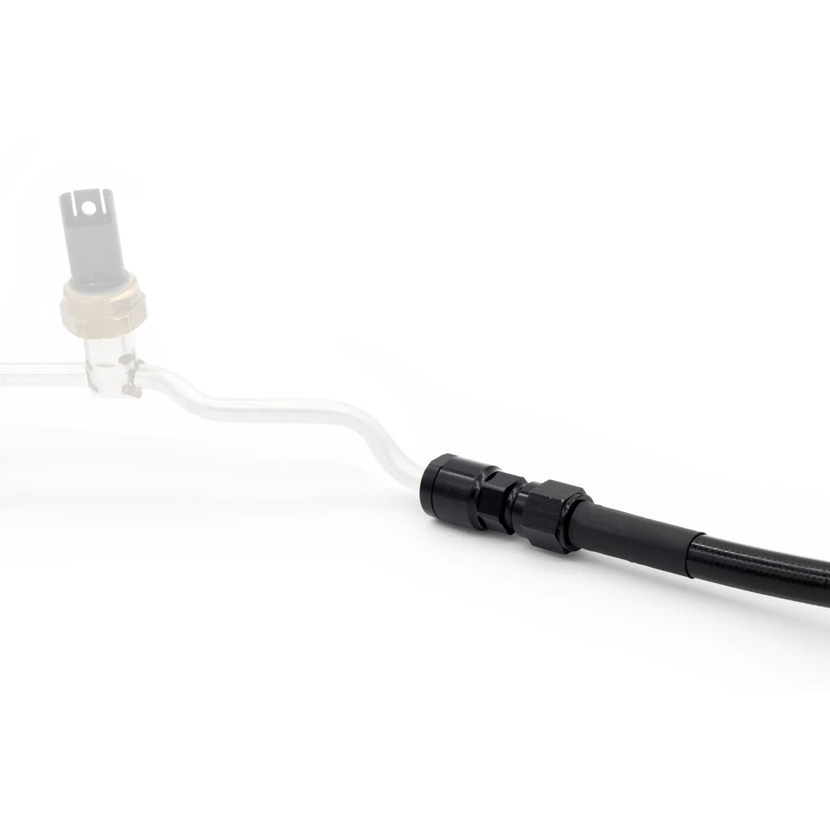 Packaged PTFE fuel line components laid out for plug-and-play BMW fuel line upgrade