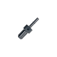 Quick Disconnect Adapter showing detailed connection ports and durable black anodized aluminum finish on white background.