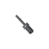 Close-up of the 5/16" Quick Disconnect Adapter showing its anodized black aluminum body with connectors.