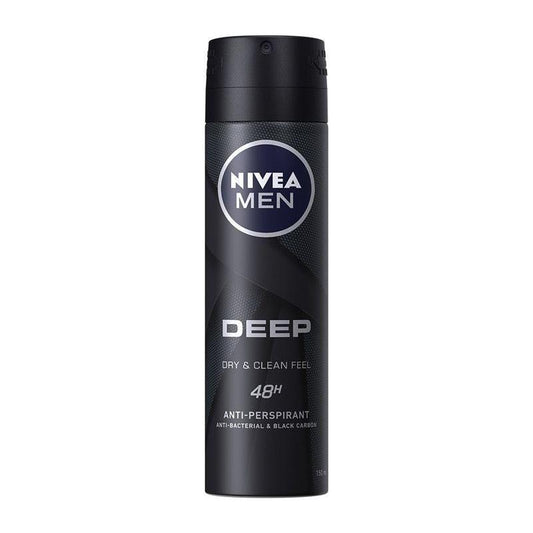 Nivea Men Deep Black Carbon Darkwood 48hr Antiperspirant 150 Ml