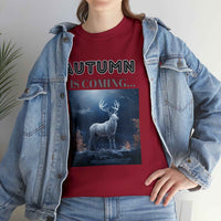 Autumn is coming: Fall Vibes T-shirts | Deer Drinking Brook Leaves Cha
