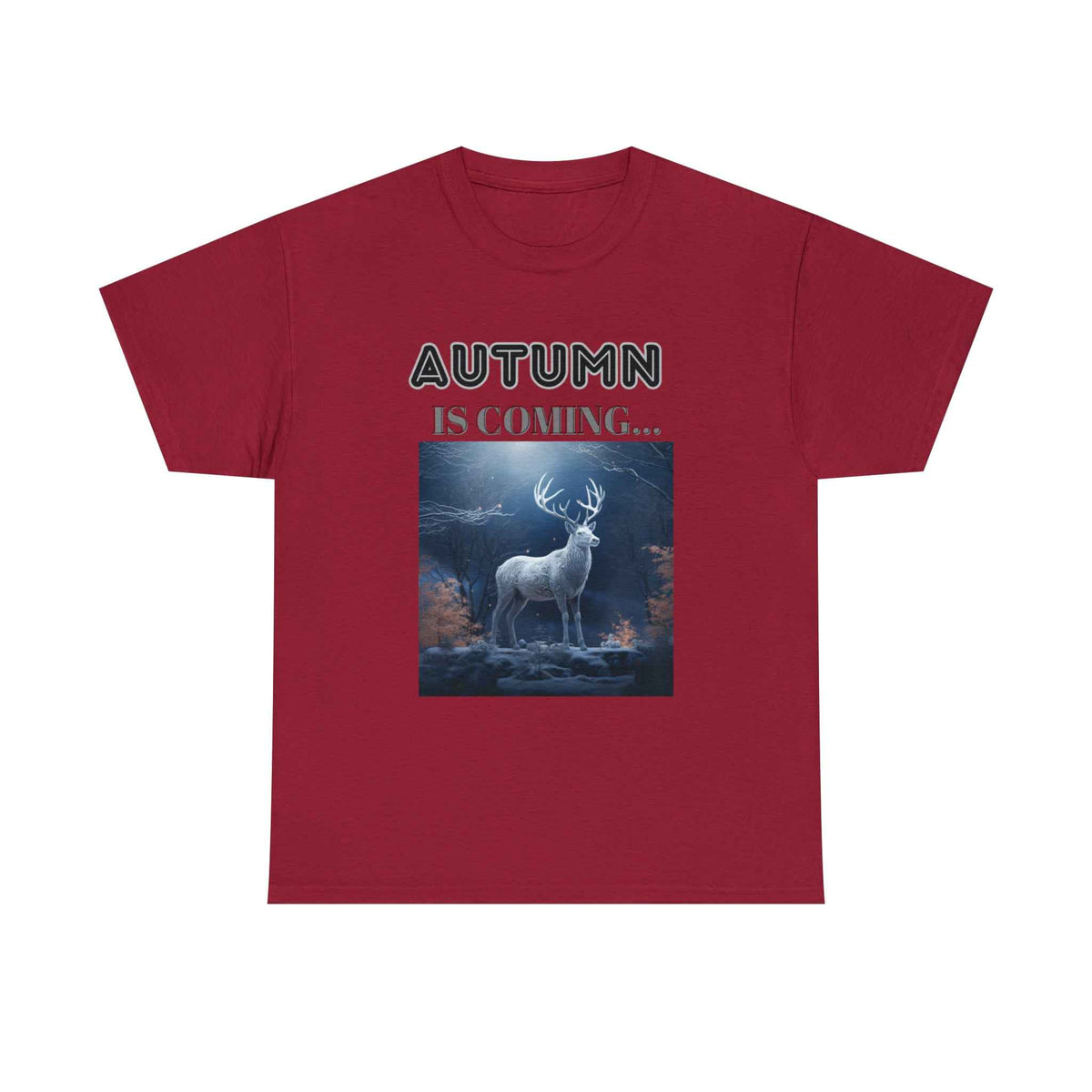 Autumn is coming: Fall Vibes T-shirts | Deer Drinking Brook Leaves Cha