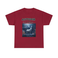 Autumn is coming: Fall Vibes T-shirts | Deer Drinking Brook Leaves Cha
