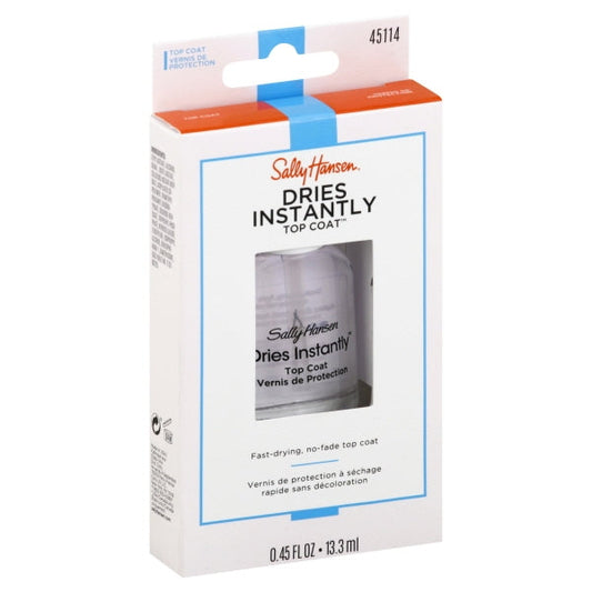 Sally Hansen Nail Treatment Top Coat, Dries Instantly, 0.45 Oz