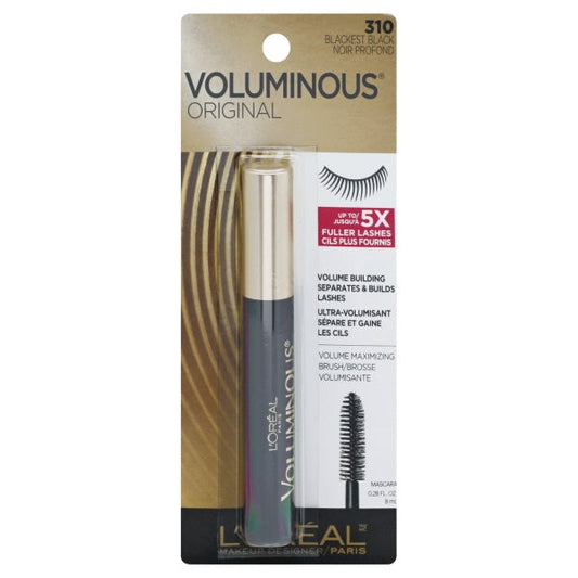 Loreal L'Oreal Paris Voluminous Original Blackest Black Mascara 0.28 Fl Oz
