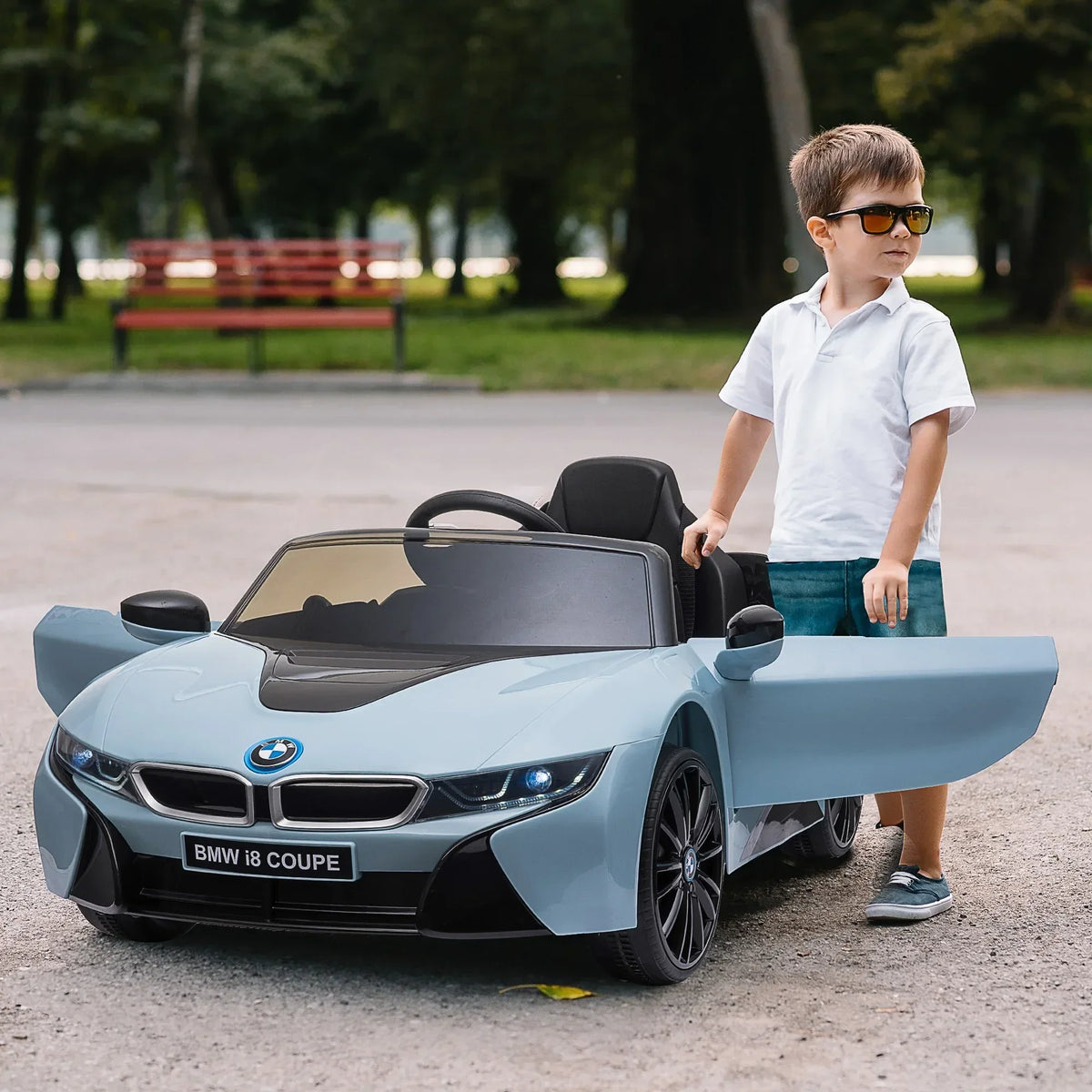 Aosom Licensed BMW I8 Coupe Electric Kids Ride-On Car 6V Battery - Trustymall