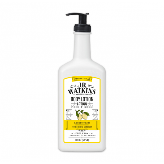 J.R. Watkins Daily Moisturizing Hand And Body Lotion Lemon Cream 18 Oz
