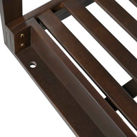 Acacia Wood Porch Swing Bed for Outdoor with Hemp Ropes - Full Size