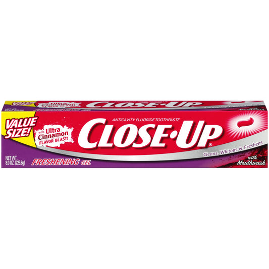 Close Up Cinnamon Red Gel Anticavity Fluoride Toothpaste, 8 Oz
