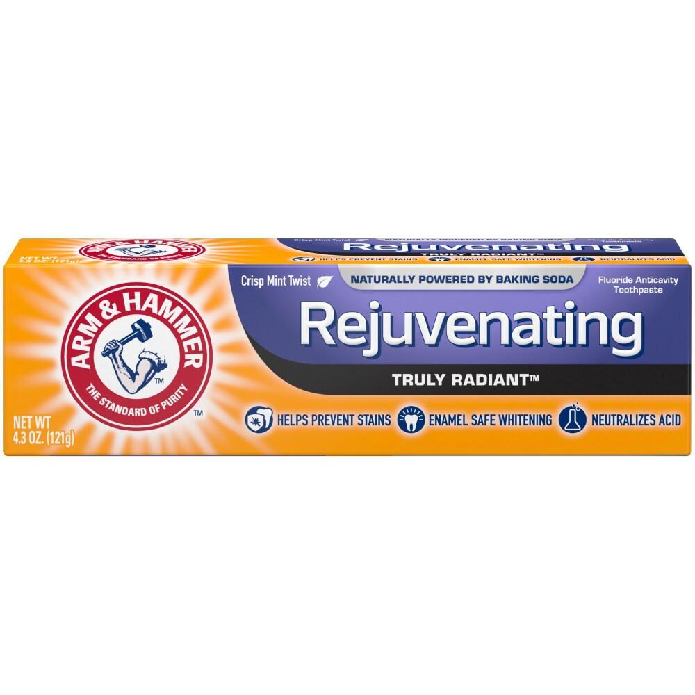 Arm & Hammer Truly Radiant Rejuvenating Fresh Mint Twist Fluoride Anticavity Toothpaste 4.3 Oz