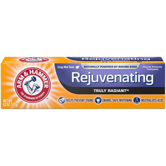 Arm & Hammer Truly Radiant Rejuvenating Fresh Mint Twist Fluoride Anticavity Toothpaste 4.3 Oz