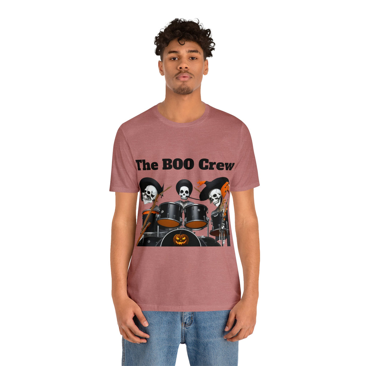 Halloween Boo Crew Skeletons Rock Band Unisex Jersey Short Sleeve Men'