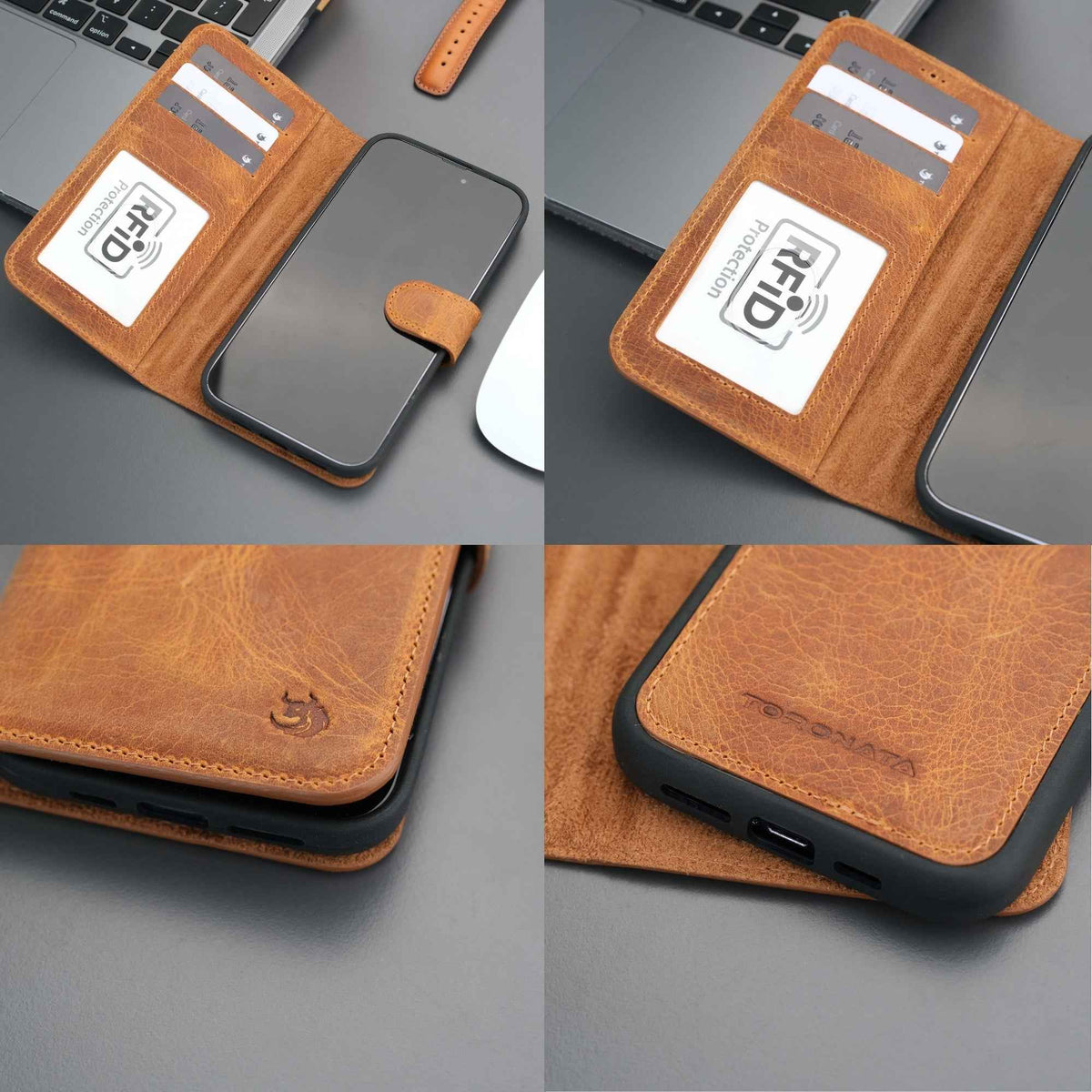 Casper iPhone 16 Pro Wallet Case Leather MagSafe