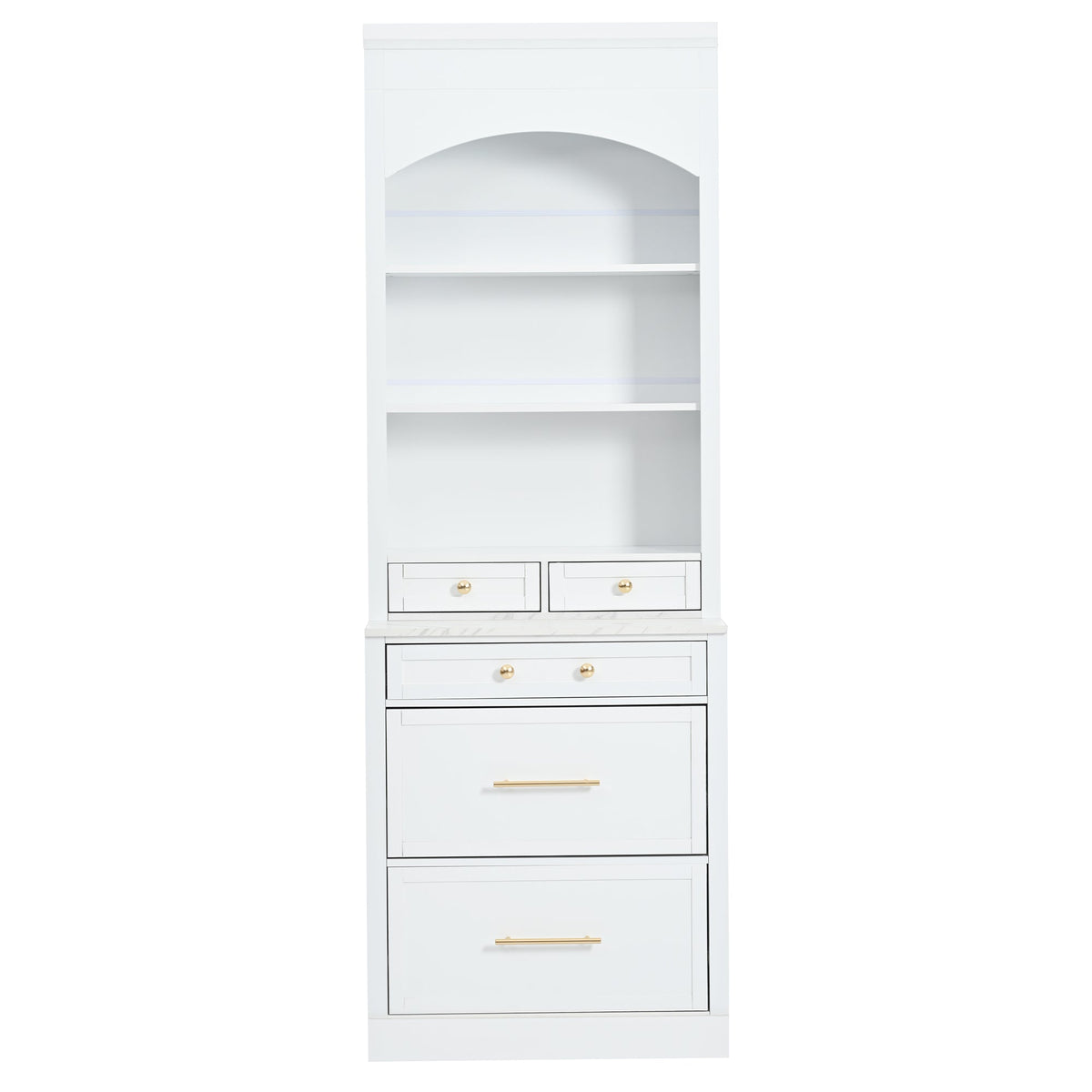 Modern 83.7inch High Kitchen Pantry, Freestanding Tall Kitchen Hutch