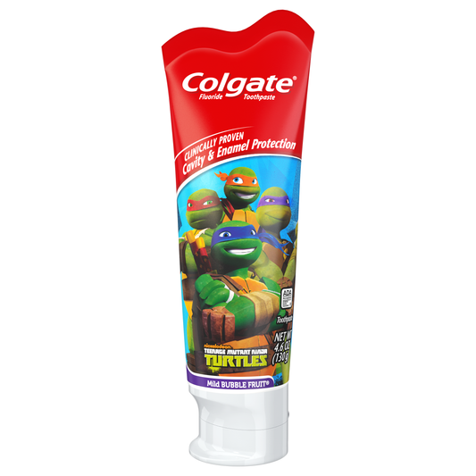 Colgate Toothpaste, Fluoride, Nickelodeon Teenage Mutant Ninja Turtles, Mild Bubble Fruit