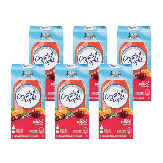Crystal Light Fruit Punch On The Go Powdered Drink Mix, 10 Ct 0.09 Oz Packets