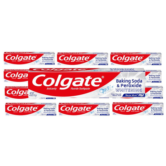 Colgate Toothpaste, Whitening, Brisk Mint, Baking Soda & Peroxide