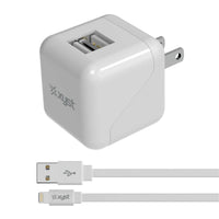 Xyst 2.4-Amp Dual USB Wall Charger With 4Ft Lightning Cable - Trustymall