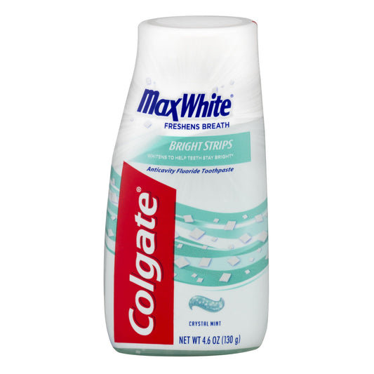Colgate Max Fresh Toothpaste, Anticavity Fluoride, Bright Strips, Crystal Mint