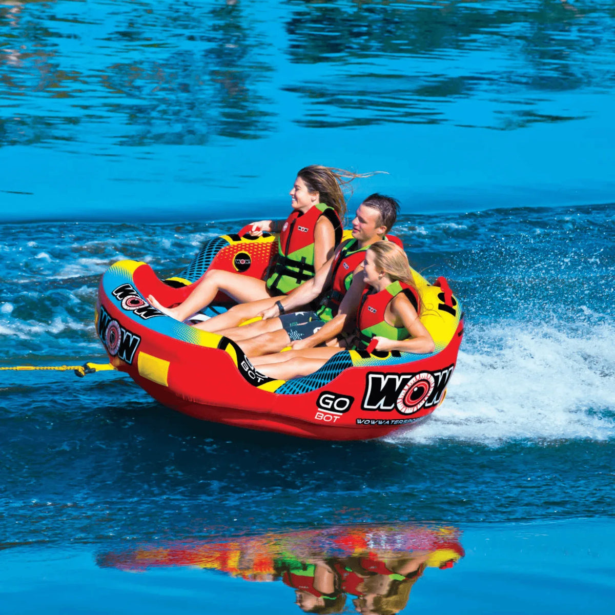 WOW Watersports Go Bot Towable Water Tube for 1 to 3 Riders - Trustymall