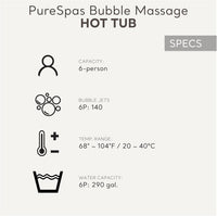 6 Person Inflatable Hot Tub With 140 Bubble Jets Spa