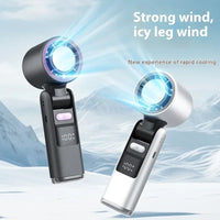 Ice Cool Turbo Mini Fan with Digital Display – USB Rechargeable & - Trustymall