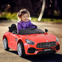 Aosom 12V Licensed Mercedez Kids Ride On Car 2 Seater With Parental - Trustymall