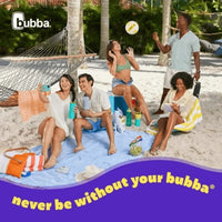 Bubba 32oz tumbler placed outdoors, ideal for poolside or tailgate use.