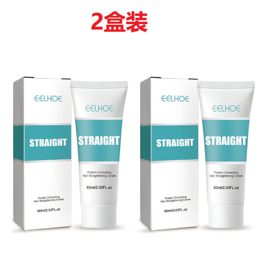 Protein Correction Hair Straightening Cream, Smoothing Frizz Repair Split Damaged Hair Straightening Treatment Cream