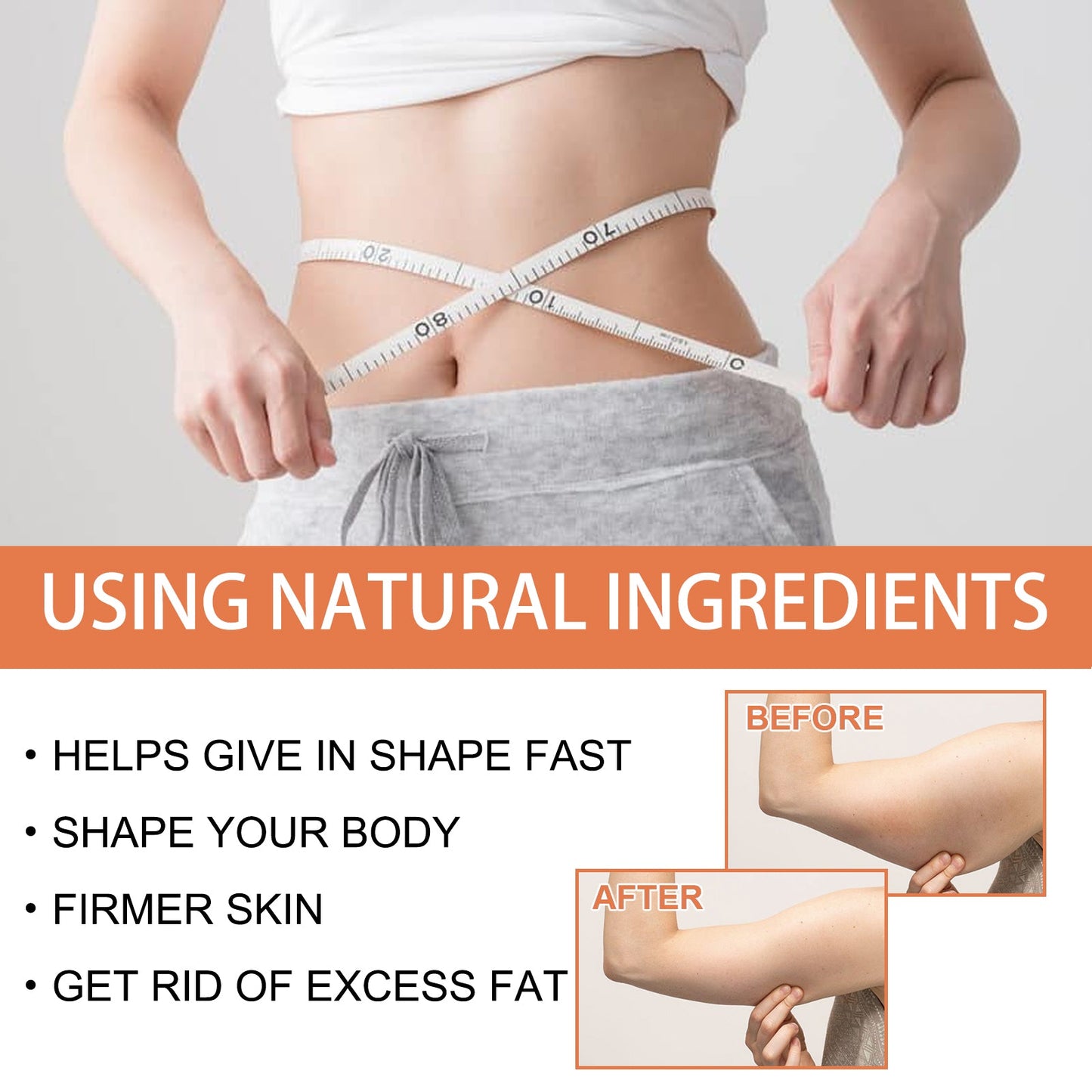 Hot Slimming Cream, Massage Firming Skin Tummy Arms Thighs Fat Body Sculpting Cream