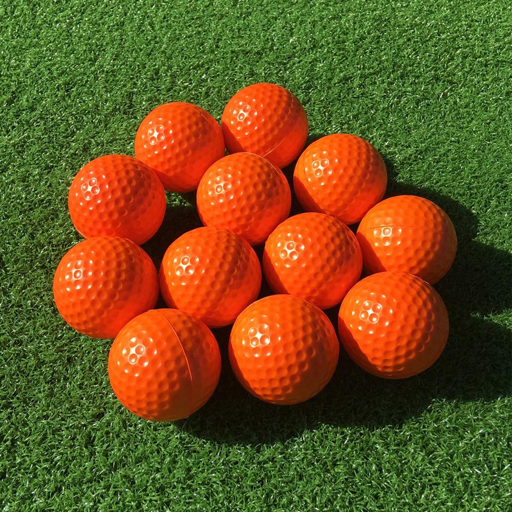 12Pcs Foam Practice Golf Balls Yellow Green Orange Golf Training Balls Outdoor Indoor Putting Green Target Backyard Swing Game