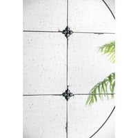 D36" Traditional Decor Style Round Antique Glass Wall Mirror, Wall