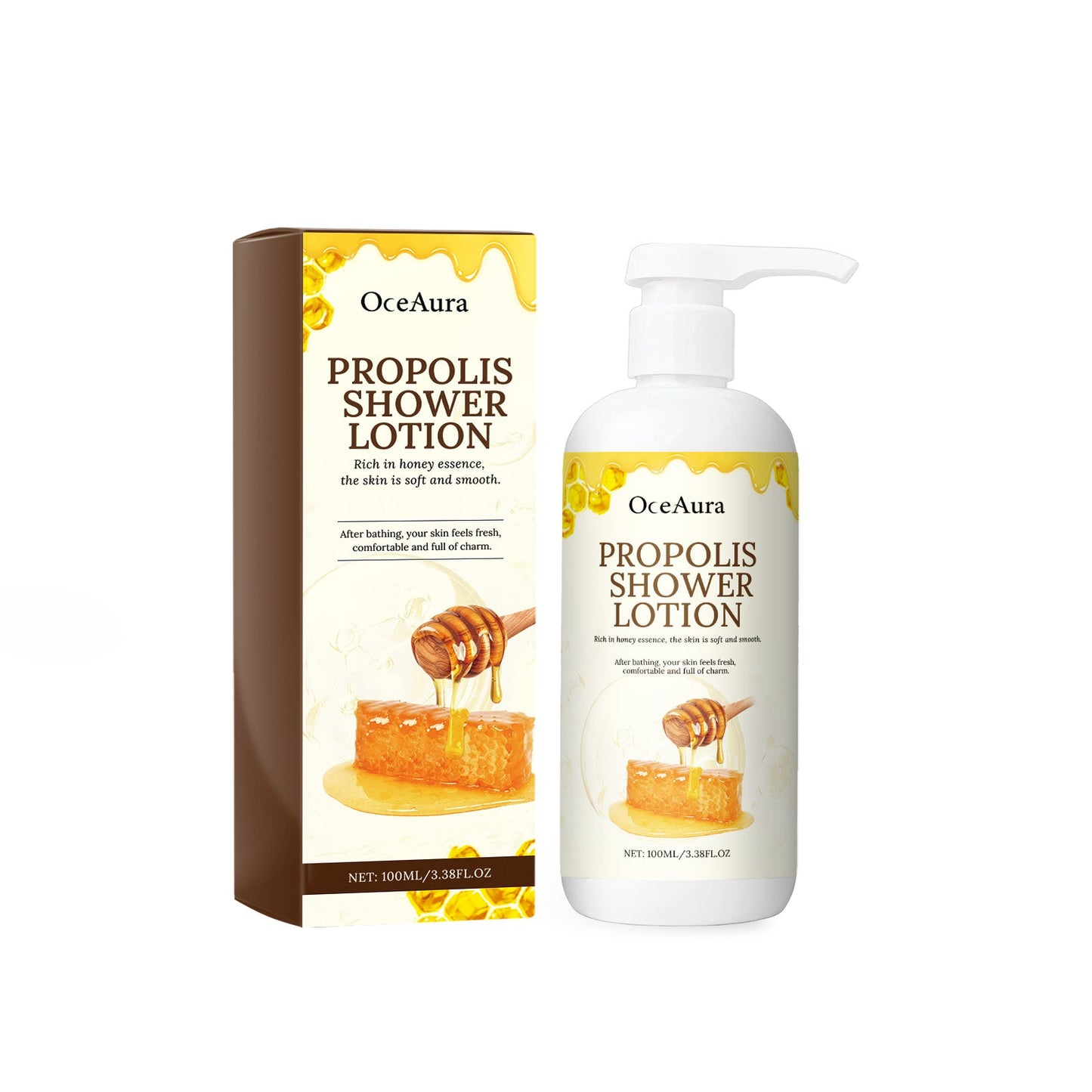 Propolis Shower Lotion, Body Skin Cleansing And Moisturizing Dull Exfoliating Body Wash