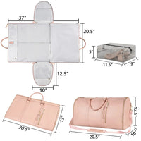 Large Capacity Travel Duffle Bag Women's Handbag Folding Suit Bag Waterproof Clothes Totes - Trustymall