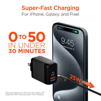 HyperGear SpeedBoost 25W USB-C PD + 12W USB Fast Wall Charger with PPS - Trustymall