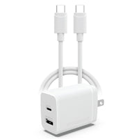 HyperGear 30W PD Dual Wall Charger + USB-C to USB-C - Trustymall