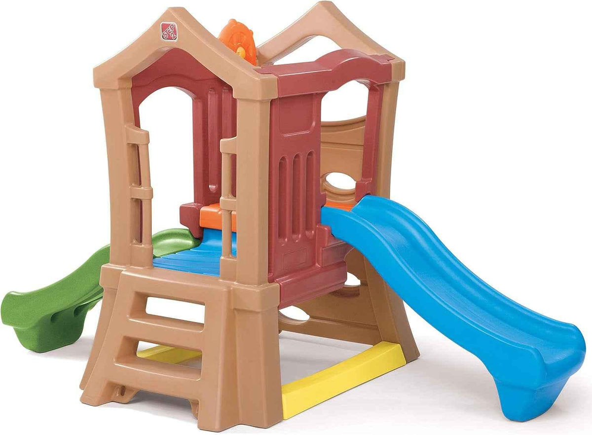 Play Up Double Slide Climber Outdoor Playset For Toddlers Ages 2 To 6