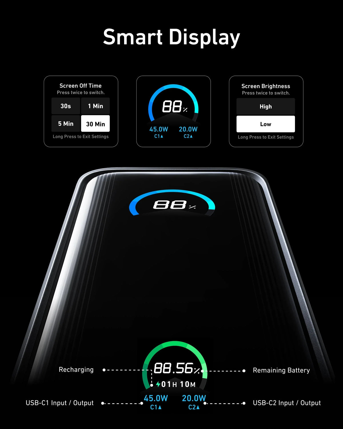 Anker Prime Power Bank (9.6K, 65W, Fusion) - Trustymall
