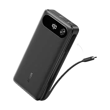 Anker Power Bank (20K, 87W, Built-In USB-C Cable) - Trustymall