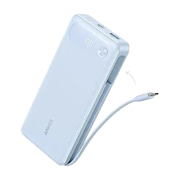 Anker Power Bank (20K, 87W, Built-In USB-C Cable) - Trustymall
