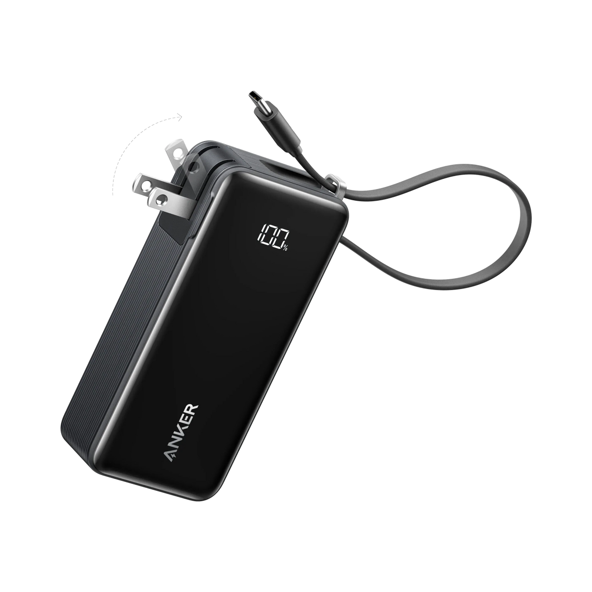 Anker Power Bank (10K, Fusion, Built-In Cable) - Trustymall