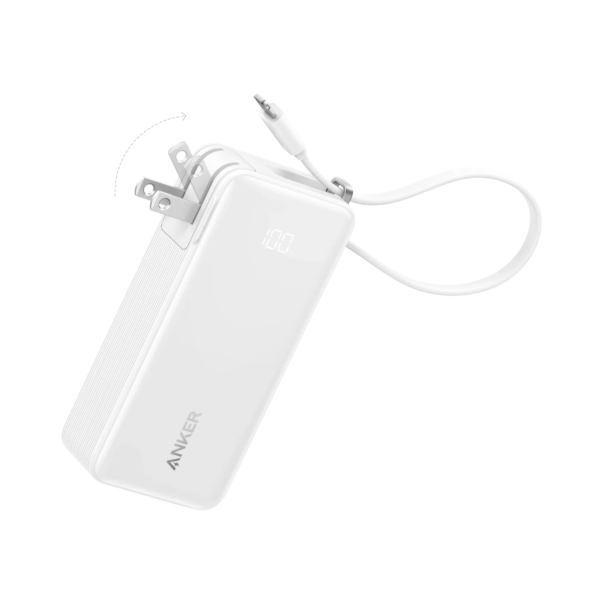Anker Power Bank (10K, Fusion, Built-In Cable) - Trustymall