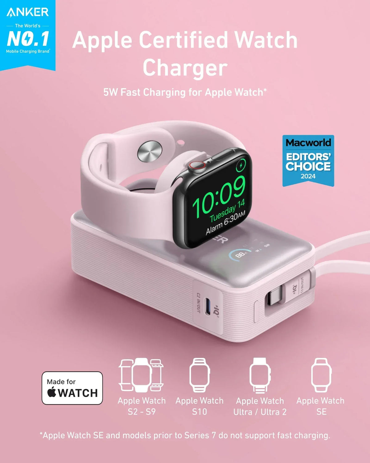 Anker MagGo Power Bank (10K, 35W, For Apple Watch) - Trustymall