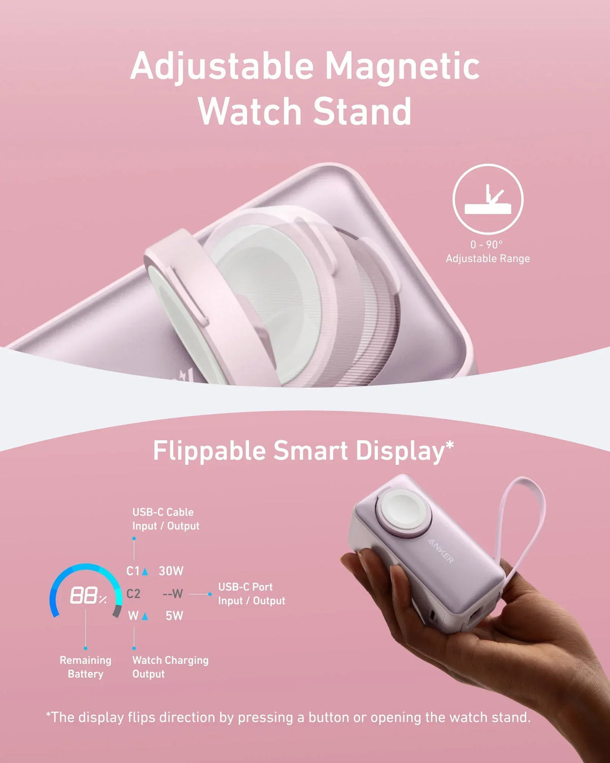 Anker MagGo Power Bank (10K, 35W, For Apple Watch) - Trustymall