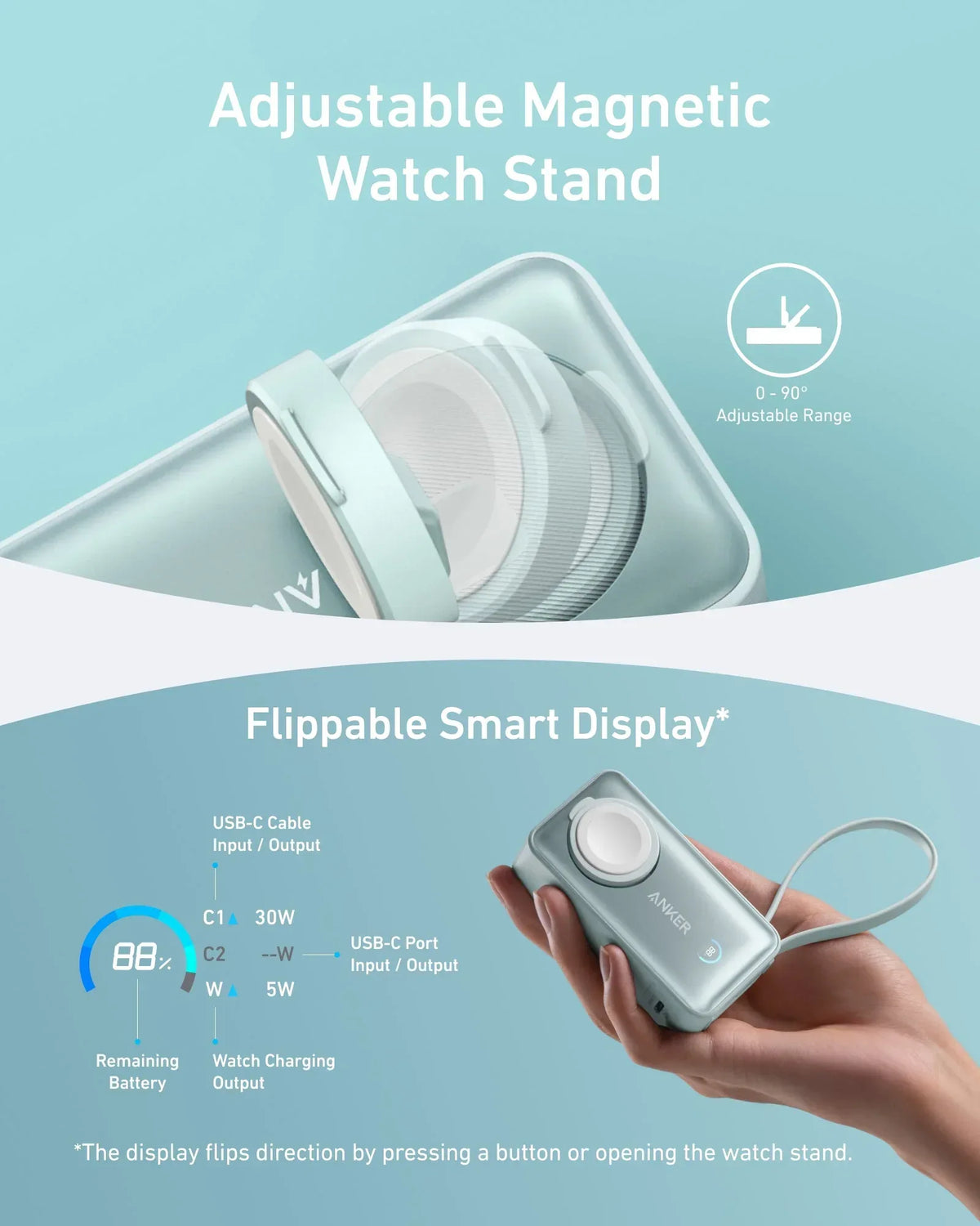 Anker MagGo Power Bank (10K, 35W, For Apple Watch) - Trustymall