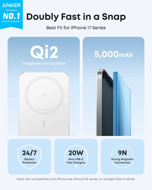 Anker Nano Power Bank (5K, MagGo, Slim) - Trustymall
