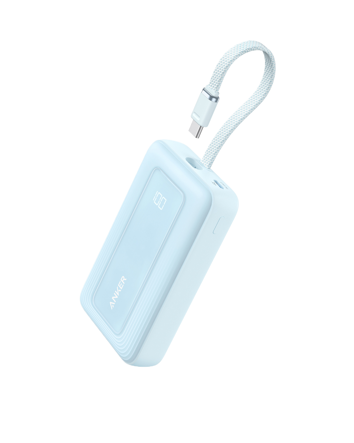 Diagram showing Anker Zolo power bank compatibility with iPhone 15 and Samsung S24 charging