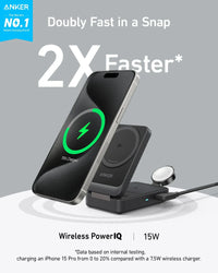 Anker MagGo Wireless Charging Station (Foldable 3-in-1) - Trustymall